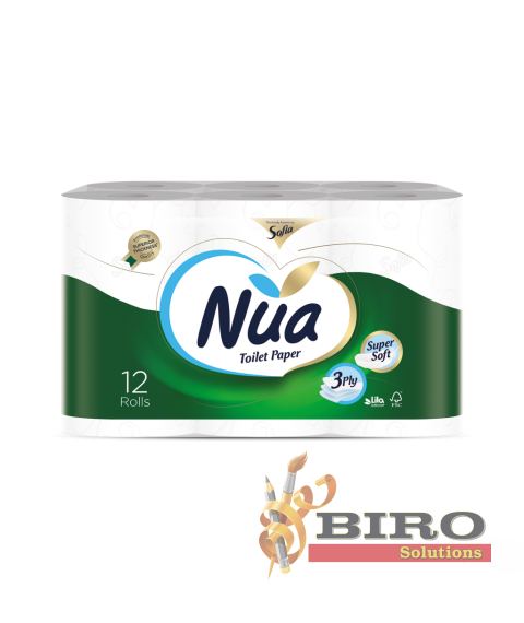 Hîrtie igienică 3 str. 12 role, 18,2 m NUA